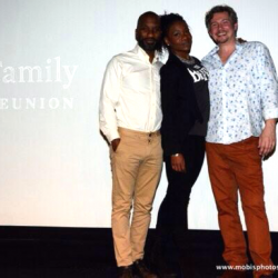 Karen Bryson, Clint Dyer and director Dave Kitchen at The Family Reunion Screening